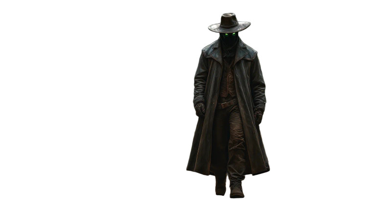 Ghostly Cowboy Vinyl Car Decal Sticker – Waterproof & UV-Resistant 5.4