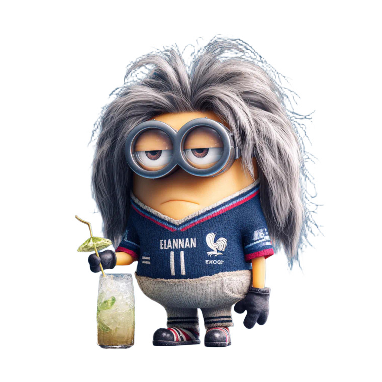 Feminine Minion Rugby Vinyl Car Decal Sticker – Waterproof & UV-Resistant 6.826666666666667"