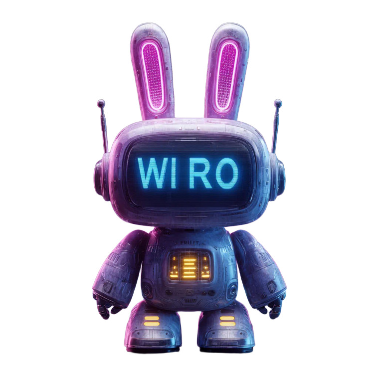 Neon Robot Bunny Vinyl Car Decal Sticker – Waterproof & UV-Resistant 6.826666666666667"