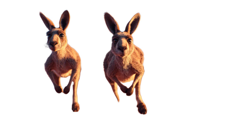 Jumping Kangaroos Vinyl Car Decal Sticker – Waterproof & UV-Resistant 5.4