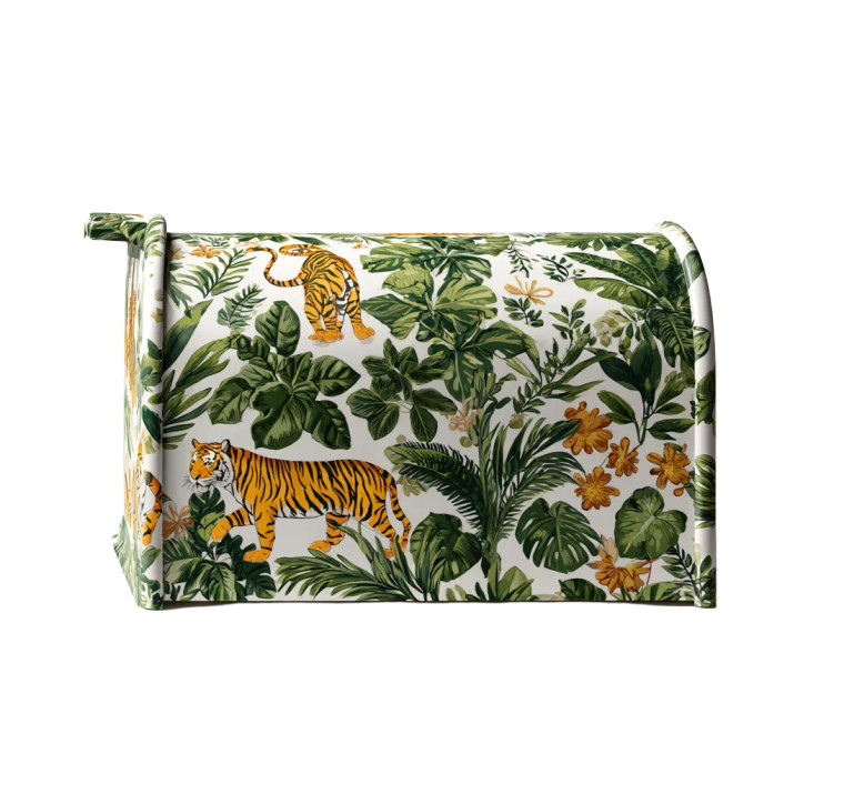 Tiger Jungle Mailbox Vinyl Car Decal Sticker – Waterproof & UV-Resistant 3.4133333333333336"