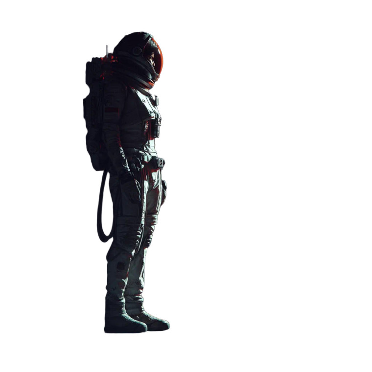 Astronaut Contemplating Vinyl Car Decal Sticker – Waterproof & UV-Resistant 3.4133333333333336"