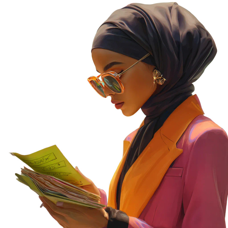Pakistani Office Woman Vinyl Car Decal Sticker – Waterproof & UV-Resistant 3.4133333333333336"