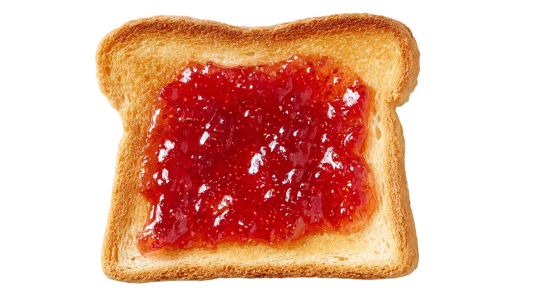 Golden Toast Slice Vinyl Car Decal Sticker – Waterproof & UV-Resistant 2.72"