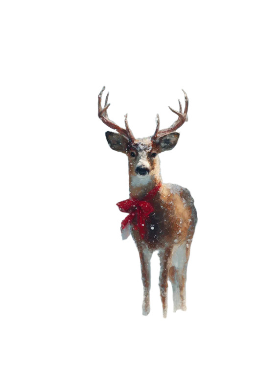 Magical Rudolph Portrait Vinyl Car Decal Sticker – Waterproof & UV-Resistant 8.213333333333333"