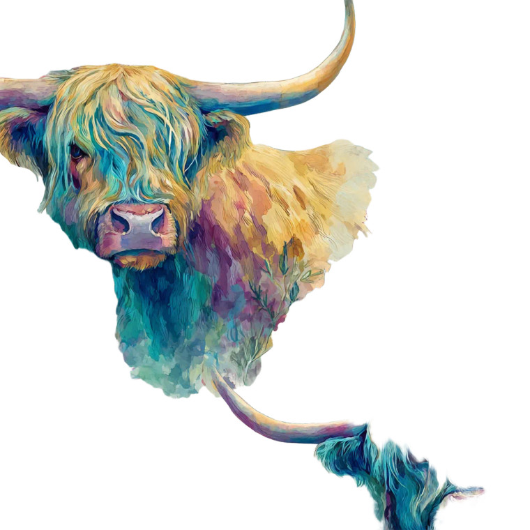 Highland Cows V3 Vinyl Car Decal Sticker – Waterproof & UV-Resistant 3.4133333333333336"