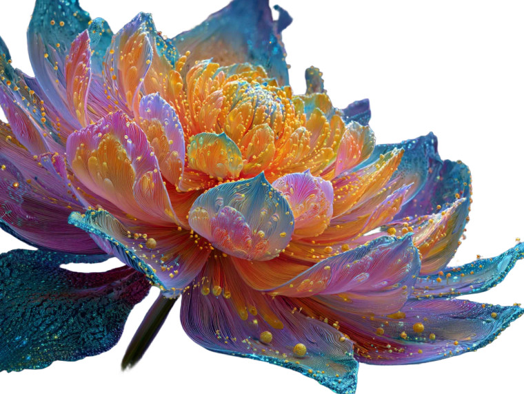 Psychedelic Gemstone Flower Vinyl Car Decal Sticker – Waterproof & UV-Resistant 6.1866666666666665"