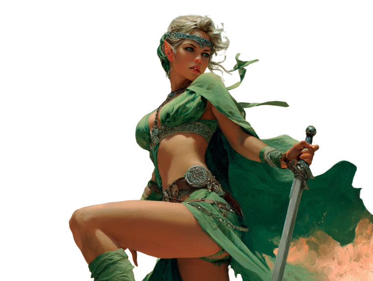 Green-Haired Elf Wizard Vinyl Car Decal Sticker – Waterproof & UV-Resistant 3.0933333333333333"