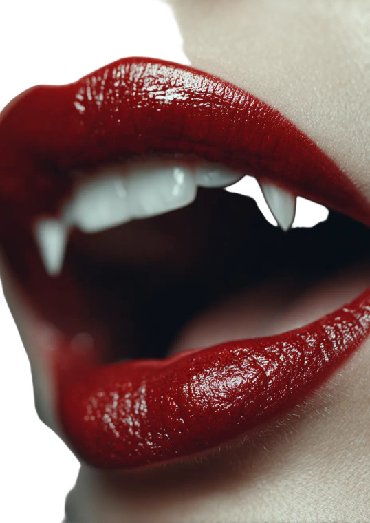 Vampire'S Red Lips Vinyl Car Decal Sticker – Waterproof & UV-Resistant 4.373333333333333"