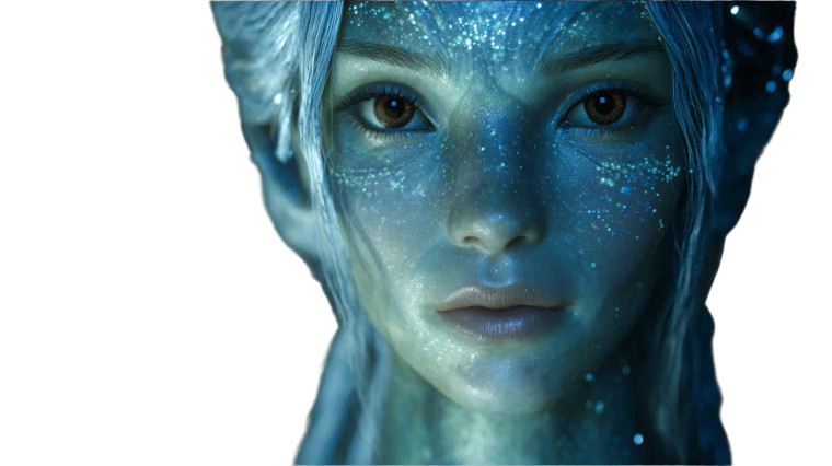 Elegant Alien Portrait Vinyl Car Decal Sticker – Waterproof & UV-Resistant 2.72"