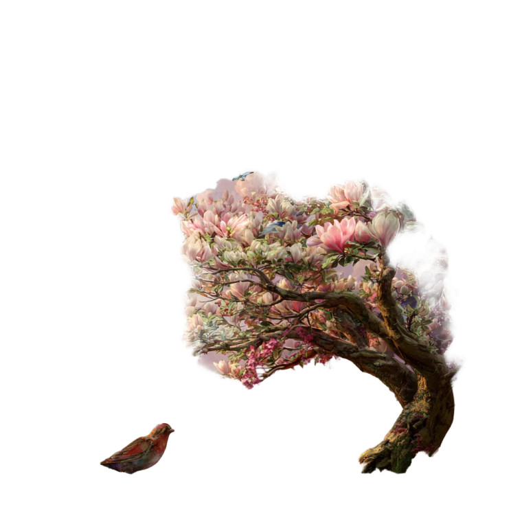 Spring Tree Bloom Vinyl Car Decal Sticker – Waterproof & UV-Resistant 3.4133333333333336"