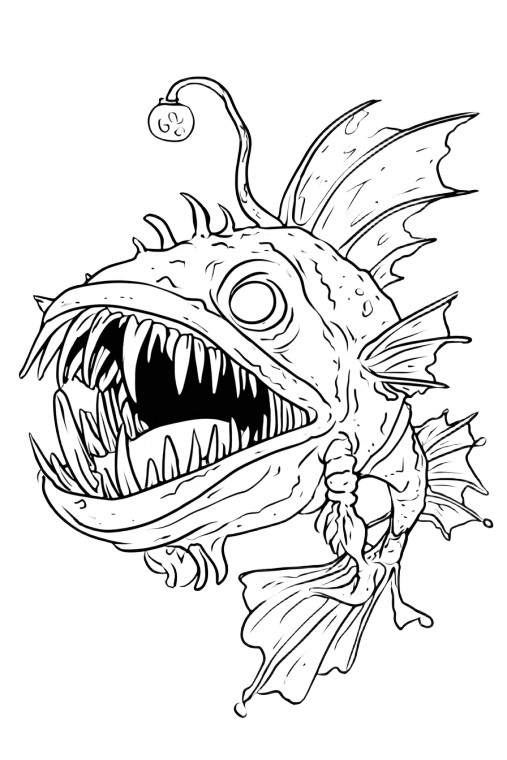 Scary Zombie Angler Vinyl Car Decal Sticker – Waterproof & UV-Resistant 4.4