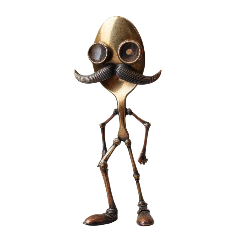 Serious Mustachioed Spoon Vinyl Car Decal Sticker – Waterproof & UV-Resistant 3.4133333333333336"