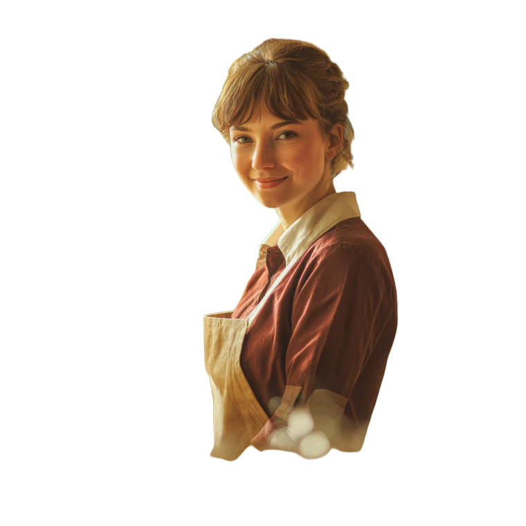 Bakery Saleswoman Vinyl Car Decal Sticker – Waterproof & UV-Resistant 6.826666666666667"