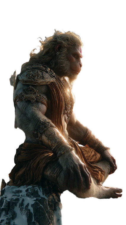 Ancient Hanuman Meditates Vinyl Car Decal Sticker – Waterproof & UV-Resistant 9.706666666666667"