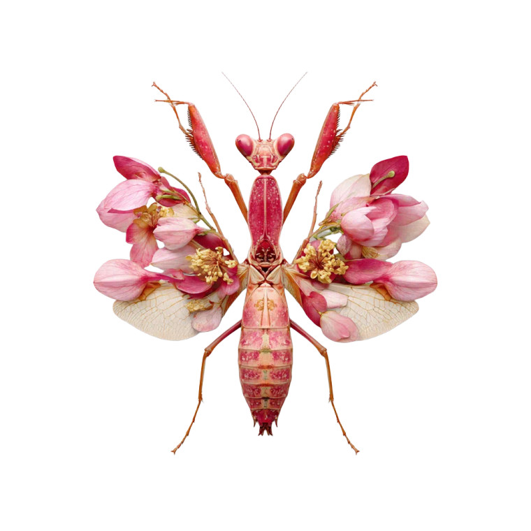 Pink Orchid Mantis Vinyl Car Decal Sticker – Waterproof & UV-Resistant 6.826666666666667"