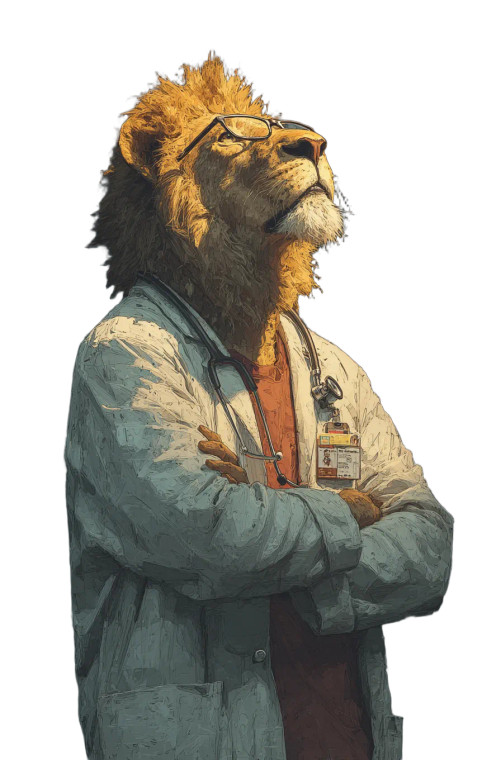 Lion Surgeon V2 Vinyl Car Decal Sticker – Waterproof & UV-Resistant 4.533333333333333"