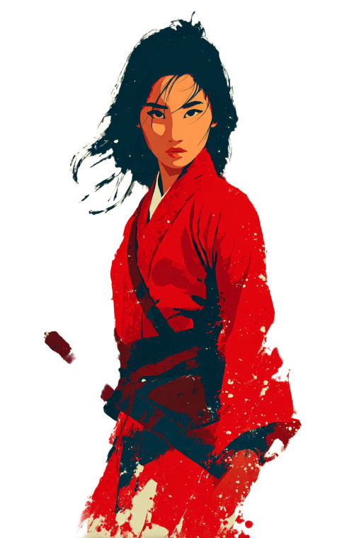 Mulan Vinyl Car Decal Sticker – Waterproof & UV-Resistant 4.4