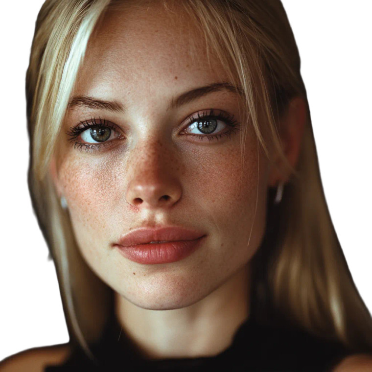 American Blonde Model Vinyl Car Decal Sticker – Waterproof & UV-Resistant 3.4133333333333336"