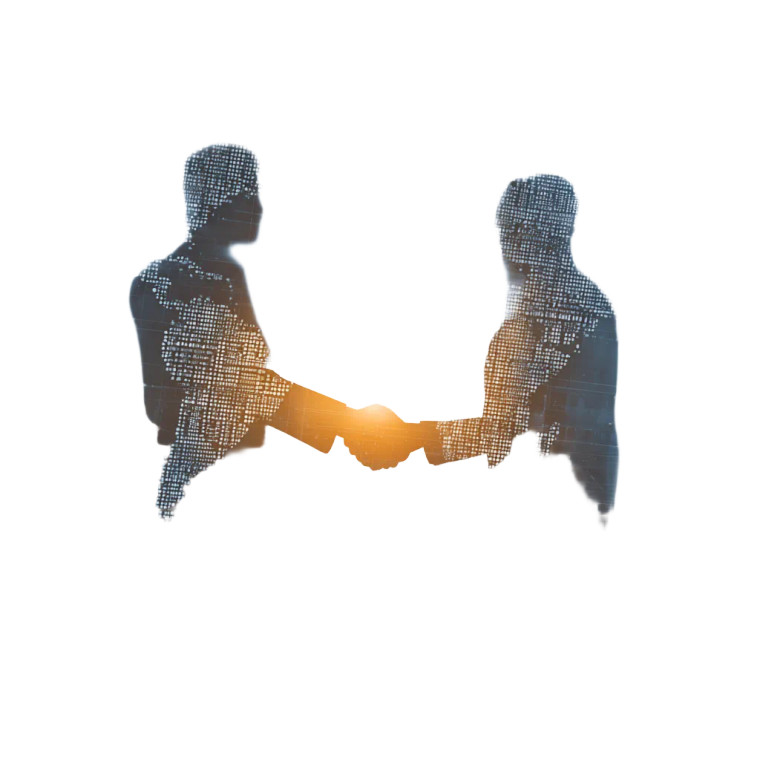 Businesspeople Shaking Hands Vinyl Car Decal Sticker – Waterproof & UV-Resistant 3.4133333333333336"