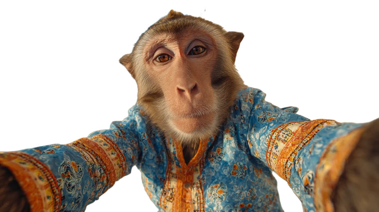 Monkey Vlogging Kurta Vinyl Car Decal Sticker – Waterproof & UV-Resistant 5.4