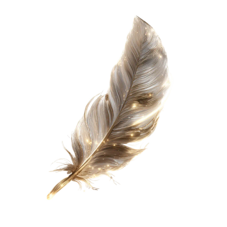 Divine Silver Feather Vinyl Car Decal Sticker – Waterproof & UV-Resistant 6.826666666666667"