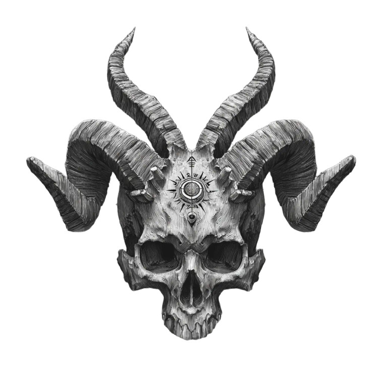 Evil Demon Skull V5 Vinyl Car Decal Sticker – Waterproof & UV-Resistant 3.4133333333333336"