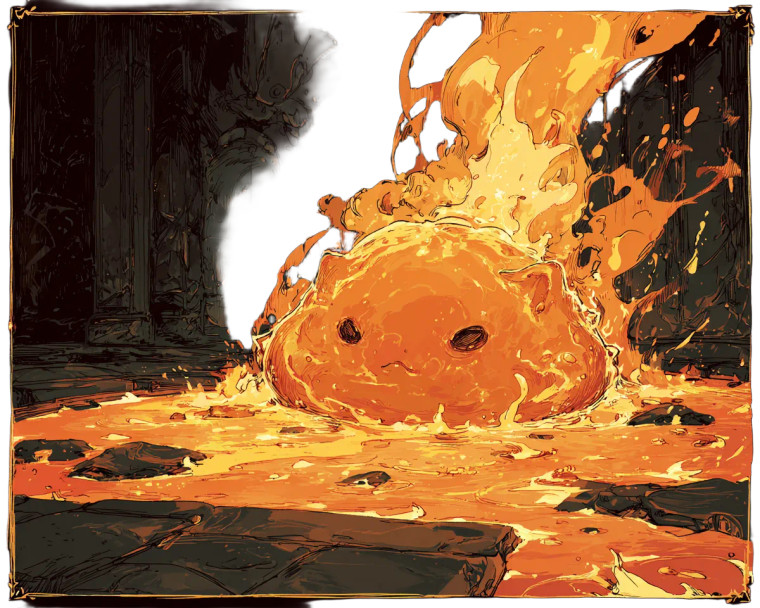 Fire Flan Creature Vinyl Car Decal Sticker – Waterproof & UV-Resistant 3.2"