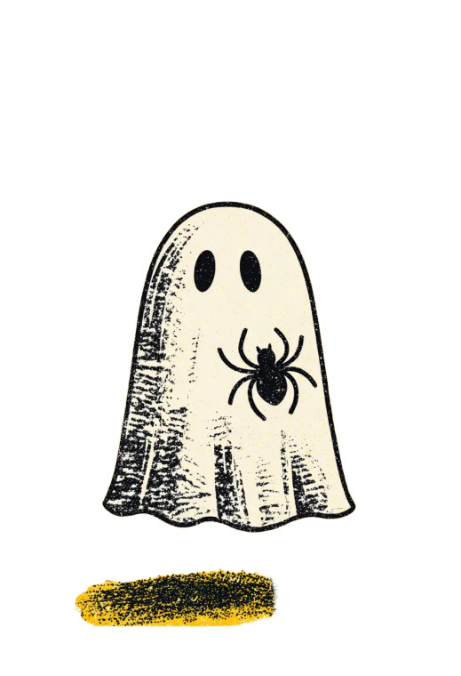 Spooky Ghost Spider Vinyl Car Decal Sticker – Waterproof & UV-Resistant 8.746666666666666"