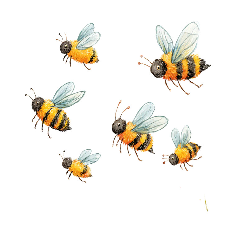 Flying Bees Clipart Vinyl Car Decal Sticker – Waterproof & UV-Resistant 3.4133333333333336"