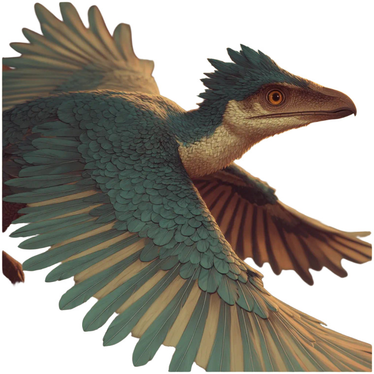 Archaeopteryx Illustration Vinyl Car Decal Sticker – Waterproof & UV-Resistant 3.4133333333333336"