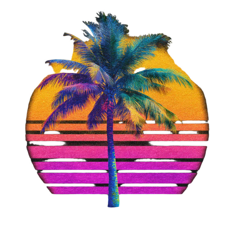 Palm Tree Top Vinyl Car Decal Sticker – Waterproof & UV-Resistant 3.4133333333333336"