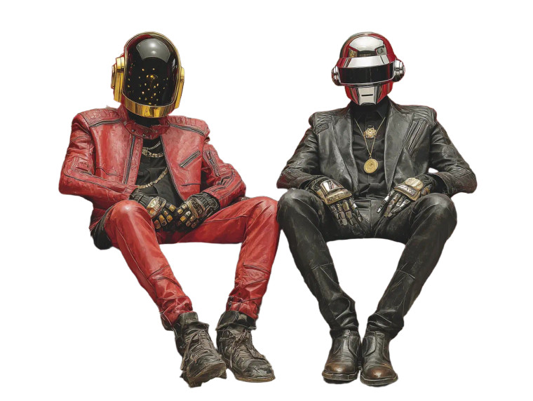 Daft Punk Homage Vinyl Car Decal Sticker – Waterproof & UV-Resistant 6.1866666666666665"