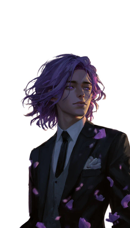 Purple Twilight Boy Vinyl Car Decal Sticker – Waterproof & UV-Resistant 4.8533333333333335"