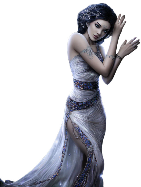 Celestial Kimono Maiden Vinyl Car Decal Sticker – Waterproof & UV-Resistant 8.213333333333333"