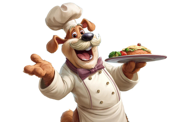 Chef Dog Illustration Vinyl Car Decal Sticker – Waterproof & UV-Resistant 2.986666666666667"
