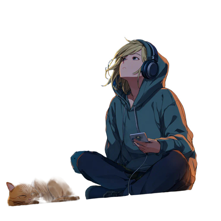 Tokyo Lofi Girl Vinyl Car Decal Sticker – Waterproof & UV-Resistant 6.826666666666667"