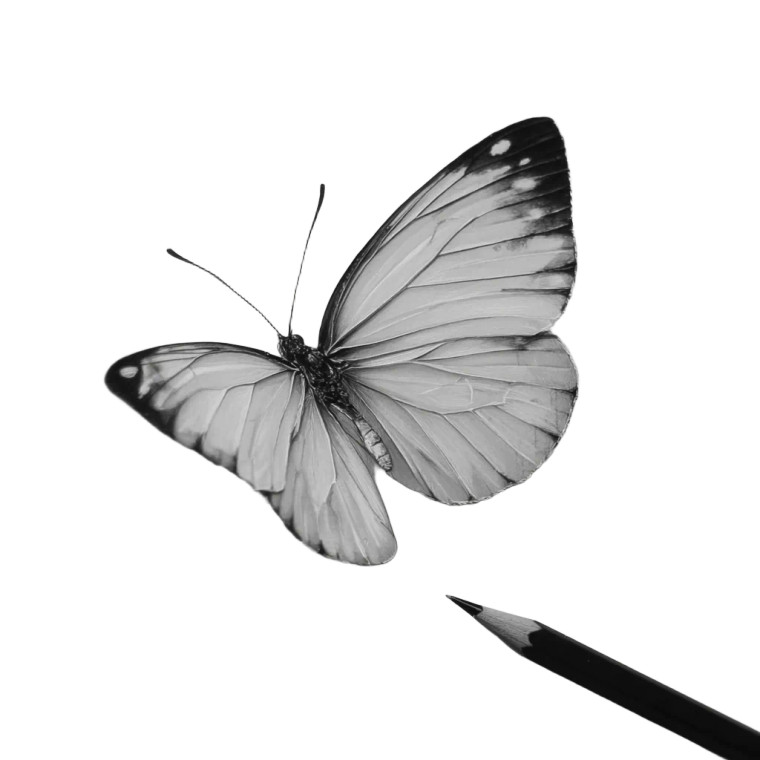 White Flying Butterfly V2 Vinyl Car Decal Sticker – Waterproof & UV-Resistant 3.4133333333333336"