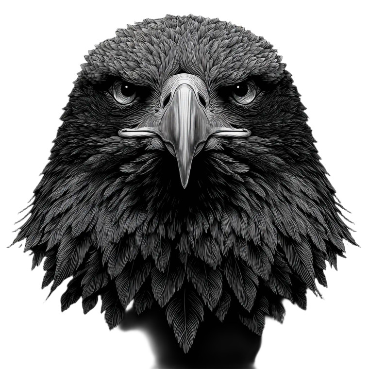 Eagle Head Vinyl Car Decal Sticker – Waterproof & UV-Resistant 3.4133333333333336"