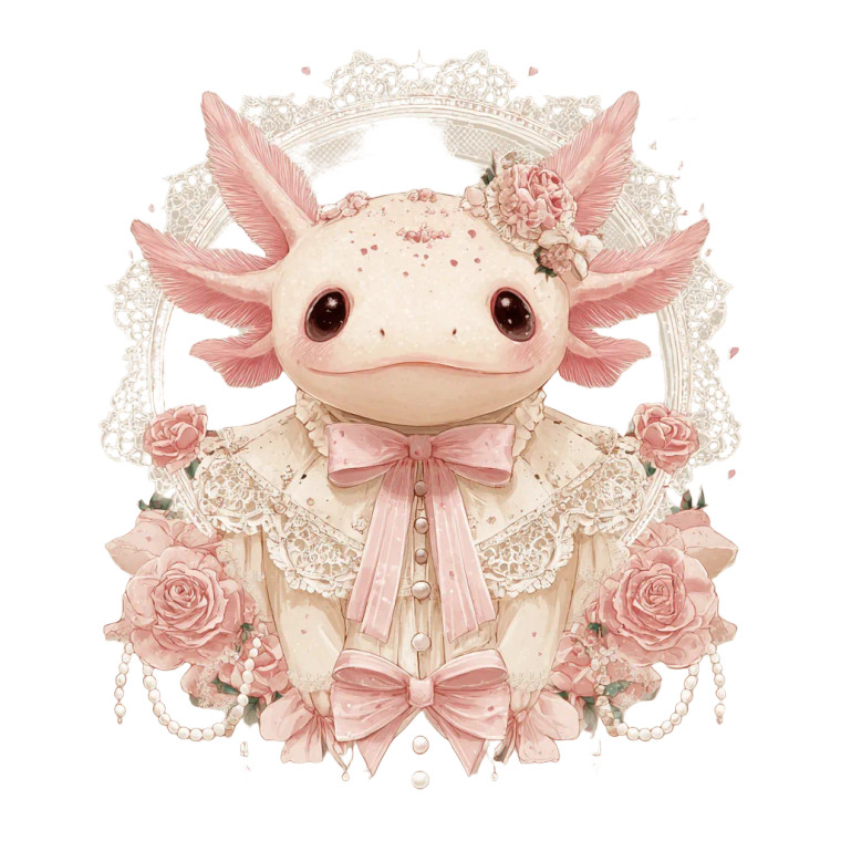 Cute Axolotl Design Vinyl Car Decal Sticker – Waterproof & UV-Resistant 6.826666666666667"