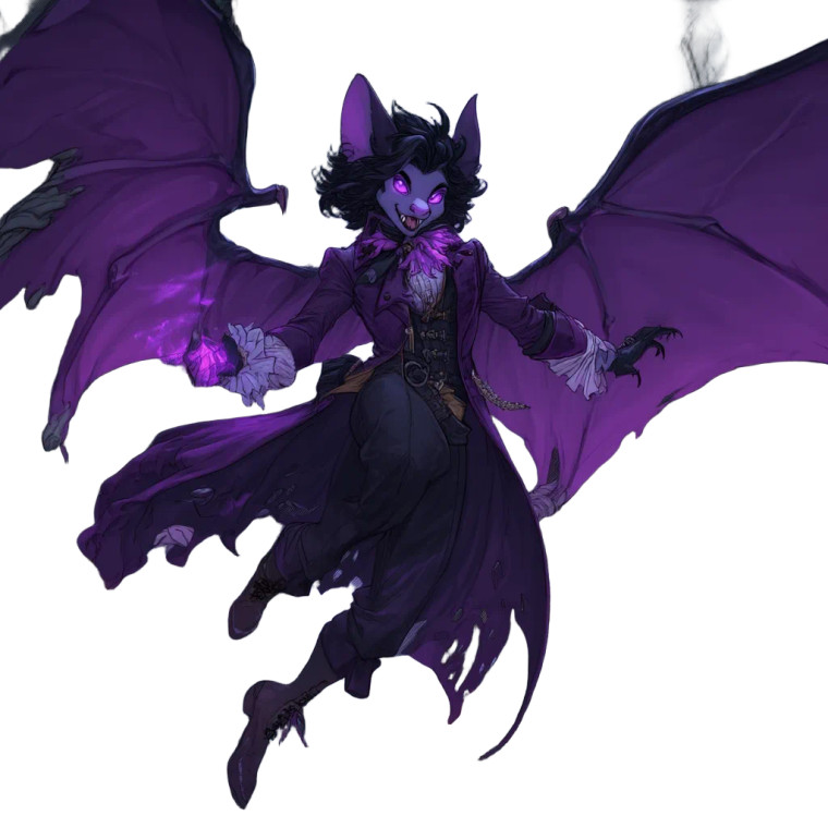 Heroic Violet Bat Vinyl Car Decal Sticker – Waterproof & UV-Resistant 6.826666666666667"