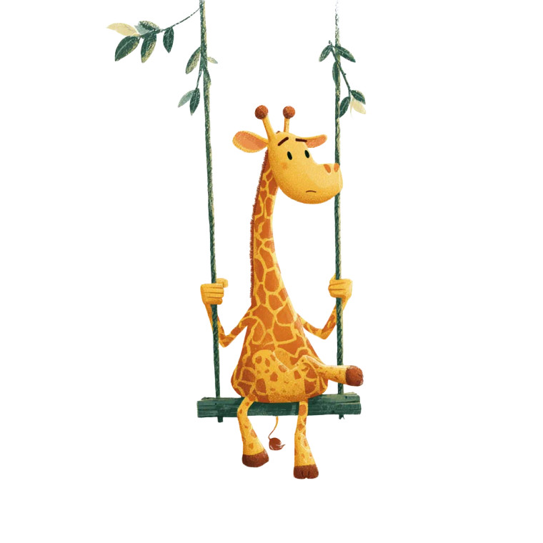 Swinging Giraffe Vinyl Car Decal Sticker – Waterproof & UV-Resistant 6.826666666666667"