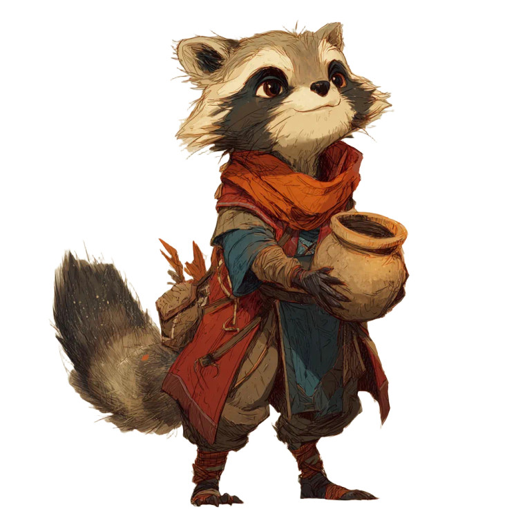 Raccoon Warlock Woman Vinyl Car Decal Sticker – Waterproof & UV-Resistant 3.4133333333333336"