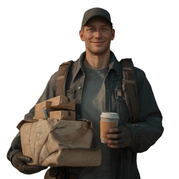 Delivery Driver Smile Vinyl Car Decal Sticker – Waterproof & UV-Resistant 6.826666666666667"