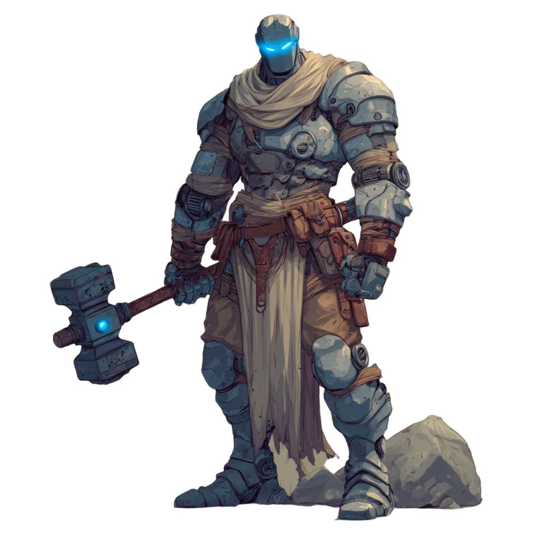 Warforged Barbarian V3 Vinyl Car Decal Sticker – Waterproof & UV-Resistant 3.4133333333333336"