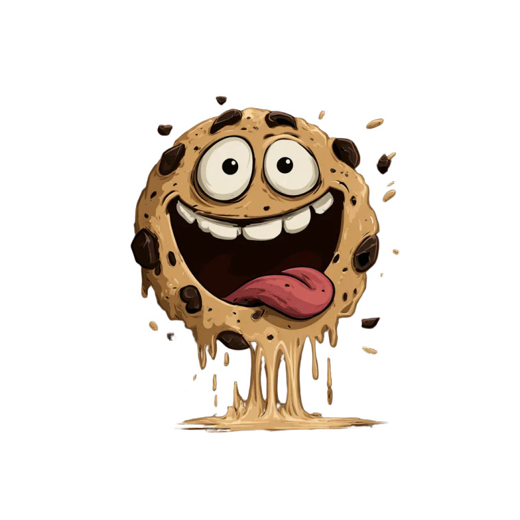 Psychedelic Cookie Character Vinyl Car Decal Sticker – Waterproof & UV-Resistant 3.4133333333333336"