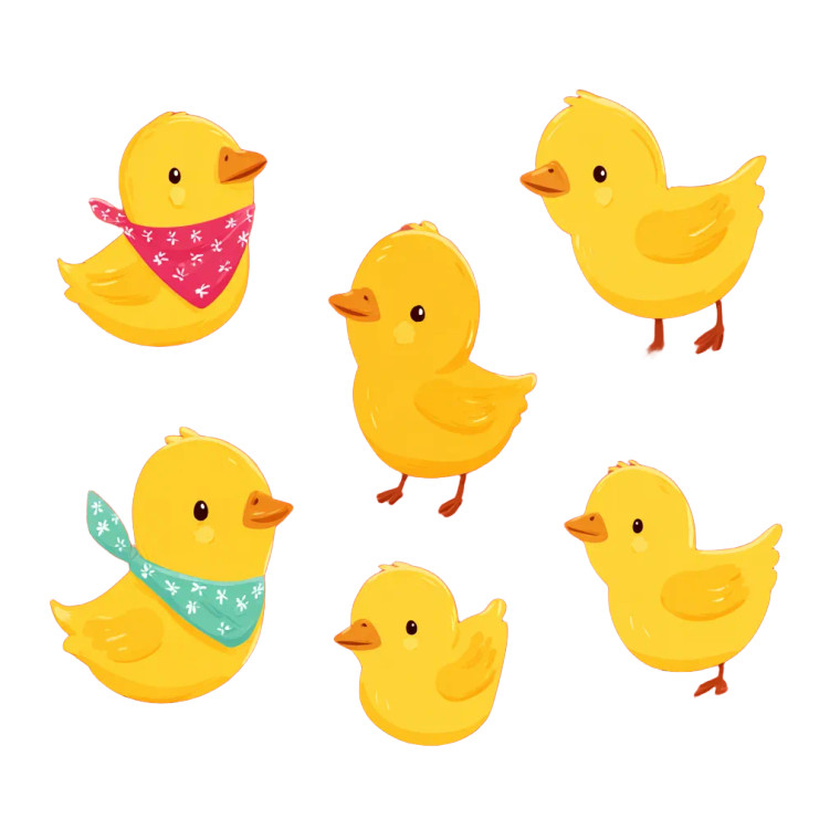 Duckling Handkerchief Vinyl Car Decal Sticker – Waterproof & UV-Resistant 3.4133333333333336"