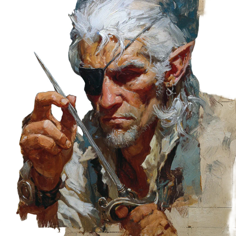 Elf With Dagger Vinyl Car Decal Sticker – Waterproof & UV-Resistant 3.4133333333333336"