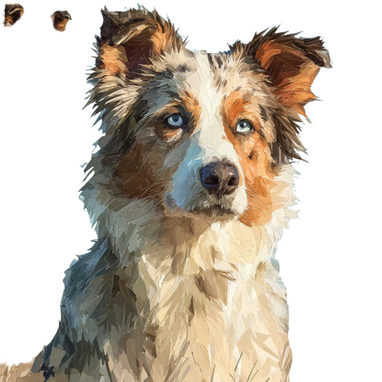 Stylized Dog Vinyl Car Decal Sticker – Waterproof & UV-Resistant 3.4133333333333336"