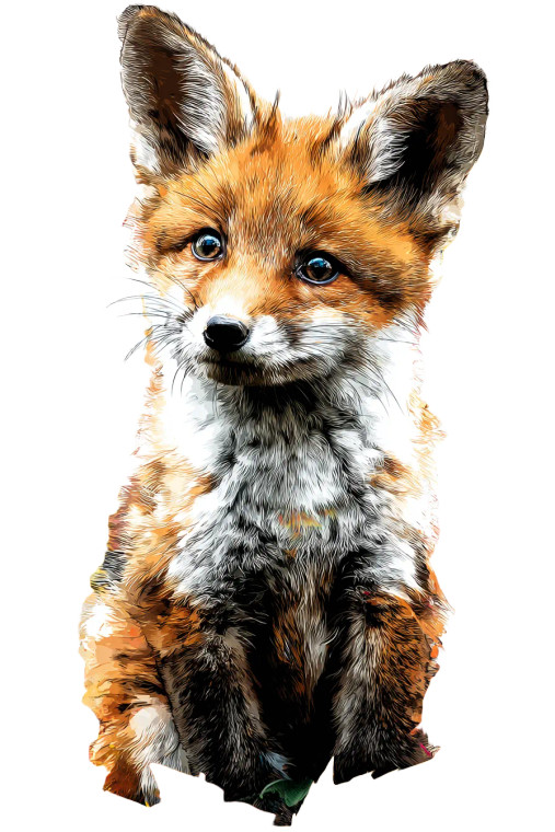 Baby Fox Portrait Vinyl Car Decal Sticker – Waterproof & UV-Resistant 8.96"